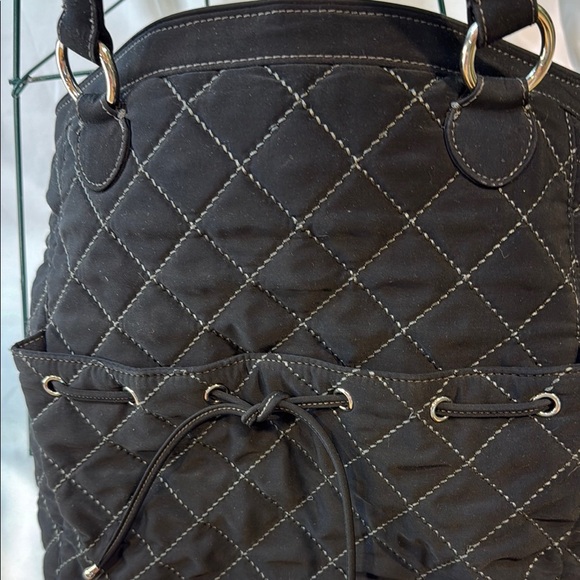 Vera Bradley Black Quilted large Tote Bag Purse, Super Clean - Picture 7 of 10